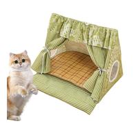 Dog Teepee,Indoor Bed | Comfortable Hut with Removable Cooler Mat for Bedroom Puppies Kittens Bunnies Home Apartment Play Area Living Room