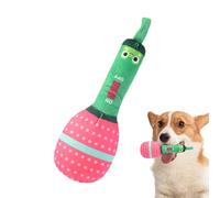 Dog Teething Toy - Plush Microphone Style, Durable Soft Build, Sound Making Plushiee, Gentle Chew Accessory | Engaging Pet Play Toy For Biting Training Relaxation And Exploring For Puppies At Home