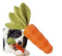 Dog Teething Toys | Cute Rubber Carrot Squeak - Pet Interactive Bite Toys,for Small Medium Breeds Aggressive Chewers, Chewing Biting Entertainment Training