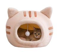 Dog Tent Bed | Cute Crystal Fleece Pet Cat Cave with Cat Scratch Pad and Ball Hanging,Autumn Winter Indoor Pet Warm House for Mini Medium Sized Dog Snooze Sleeping