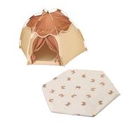 Dog Tent - Cave Bed for Pets Outdoors, Cave Bed for Cats Indoors, Machine Washable, Cosy Cat Play Tent, Soft Pet Tent Made of Polyester with Cushion, Portable Dog