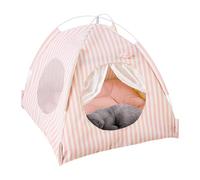 Dog Tent, Indoor Small Tent, 14.17x14.17in Semi Enclosed Removable Washable Mesh, Home Decoration Display for Comfortable Animal Resting Cushion and Pet House