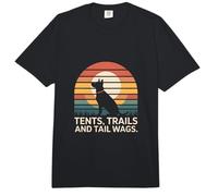 Dog Tents Trails and Tail Wags Cute Camping Comfort Colors Adult Heavyweight T-Shirt