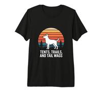 Dog Tents Trails and Tail Wags Cute Camping Premium T-Shirt