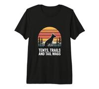 Dog Tents Trails and Tail Wags Cute Camping Premium T-Shirt