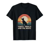 Dog Tents Trails and Tail Wags Cute Camping T-Shirt