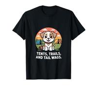 Dog Tents Trails and Tail Wags Cute Camping T-Shirt