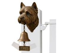 Dog Themed Doorbelz - Metal Rustic Design Wall Mounted Door Bell, Vintage Animal Decorative Accent | Gate Porch Garden Home Entrance Visitor Alert Security Use, Indoor Wall Decor
