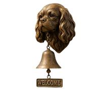 Dog Themed Doorbelz - Metal Rustic Design Wall Mounted Door Bell, Vintage Animal Decorative Accent | Gate Porch Garden Home Entrance Visitor Alert Security Use, Indoor Outdoor Wall Decor