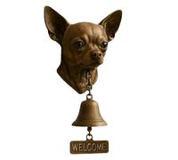 Dog Themed Doorbelz - Metal Rustic Design Wall Mounted Door Bell, Vintage Animal Decorative Accent | Gate Porch Garden Home Entrance Visitor Alert Security Use, Indoor Wall Decor