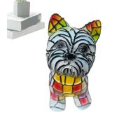 Dog Themed Lamp - 400g Stained Resin Nightlight | Vintage Tabletop Decor | Rechargeable Led Ambient Light Animal Figurine Home Accessory, Cordless Bedside Illumination Gift Collectible Sculpture