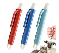 Dog Tick Remover - 3 Piece Cat Tweezers | Portable Grooming Accessory | Pest Elimination Hook Care Kit for Puppies and Kittens for Home, the