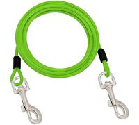 Dog Tie Out Cable, 10 FT Runner for Yard Steel Wire Cable with Durable Superior Clips Green Chains for Outside Dog Lead for Large Up to 165 Lbs