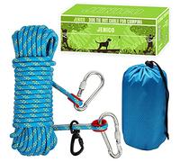 Dog Tie Out Cable for Camping - 50ft/70ft/100ft Portable Reflective Overhead Trolley System for Dogs up to 300lbs - Dog Lead for Yard Camping | Parks | Outdoor Events Blue