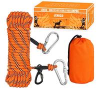 Dog Tie Out Cable for Camping - 50ft/70ft/100ft Portable Reflective Overhead Trolley System for Dogs up to 300lbs - Dog Lead for Yard Camping | Parks | Outdoor Events