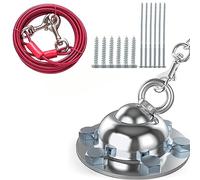 Dog Tie-Out Cable for Yard, Picnic, Camping, and Outdoor Use, 360° Swivel, Heavy Duty, Rust-Proof, for Dogs & Cats up to 1200lbs (32 ft)