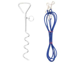 Dog Tie Out Cable with Ground Stake Dog Leash Dog Stake Lead Leash vidaXL