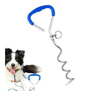 Dog Tie Out Stake - Ground Twist Proof, Rope Attachment for Secure Outdoor Pet Control Non Slip Design for Yard Beach Camping Playpen Fence Safe Exercise Accessory 15.75 inches