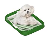 Dog Toilet - Flat Potty Tray with Mesh Grid, Reusable Pee Holder | Easy Installation, Removable Column, Indoor Potty, Training Supplies