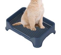 Dog Toilet for Puppies, Indoor Dog Toilet, Stainless Steel Dog Toilet Training with Dog Potty, Anti-Step Potty Mat with Cave Fence