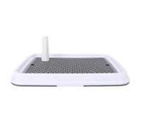 Dog Toilet High Fence Odor Proof Easy Clean Plastic Pee Pad Holder Pet Potty Tray Training Tray For Small Dogs Puppies Indoor Use (Grey)