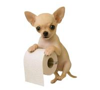 Dog Toilet Paper Holder, 3D Resin Puppy Toiet Roll Holder, Realistic Puppy Napkin Organizer for Standard Rolls, Cute Chihuahua Wall Mounted Tissue Dispenser Storage Rack, for Kitchen Bathroom Decor