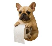 Dog Toilet Paper Holder, Resin French Bulldog Toilet Roll Holder Wall Mounted, Cute Puppy Animal Toilet Tissue Roll Storage Stand, 2025 Funny Puppy Paper Towel Holders, for Home Bathroom Decor