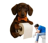 Dog Toilet Roll Holder - Cute Animal Toilet Paper, Wall Mounted Toilets Paper Storage Dispenser - Pet Theme Bathroom Tissue Storage For Home RV Dorm Kitchen For Dog Lovers