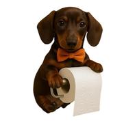 Dog Toilet Roll Holder, Resin Dog Toilet Paper Holder, Cute Dogs Novelty Animal Toilets Roll Holders, Wall Mounted Animal Toilets Tissue Holders Storage Rack, for Home Bathroom Kitchen Decor