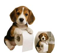 Dog Toilet Roll Holder, Wall Mounted No Drill Cute Animal Tissue Roll Rack, Novelty Dog Shaped Bathroom Decor, Funny Home Kitchen Paper Towel Stand For Housewarming Gift (#h)