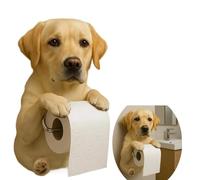 Dog Toilet Roll Holder, Wall Mounted No Drill Cute Animal Tissue Roll Rack, Novelty Dog Shaped Bathroom Decor, Funny Home Kitchen Paper Towel Stand For Housewarming Gift (#f)