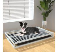 Dog Toilet Training Tray - Portable Metal Holder for Indoor Outdoor Puppy and Cat Training, Sturdy Pee Pad Tray for Bathroom Porch Balcony