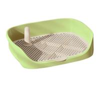 Dog Toilet Tray 15.8x11.8x4.3 in Removable Safe Plastic Dog Toilet Training Washable Indoor Potty for Small Dogs and Puppies Green Indoor Potty
