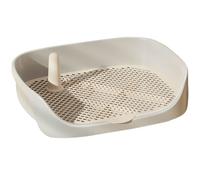 Dog Toilet Tray 15.8x11.8x4.3 in Removable Safe Plastic Dog Toilet Training Washable Indoor Potty for Small Dogs and Puppies White Tray