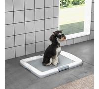 PawHut Dog Toilet Tray, Dog Litter Pee Pad Tray for Training Dogs, Dog Potty Tray Puppy Tray Pad Holder for Indoor, Balcony, Outdoor, 63 x 49 x 6cm