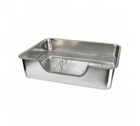 Dog Toilet Tray with Metal Grate, 43 33 15 Cm, With Grid, 43 Small Size