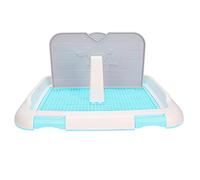 Dog Toilet with Simulated Wall, No More Torn Nappy Pads, Prevent Pets' Access to Mat, Easy to Clean, Suitable for Small Dogs, Absorbs 1 Liter of Urine, Easy Installation, Ideal