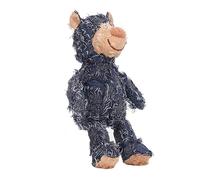 Dog Tooth Grinding Toy Interactive Bear Doll for Stone Prevention and Anxiety Relief (Blue)