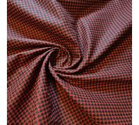 Dog Tooth Houndstooth 100% Cotton Drill Material Workwear Twill Fabric 58" Meter (Red)