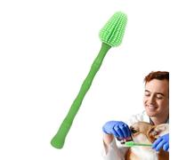 Dog Toothbrush - 1.14 x 6.89 Inch Grooming Tool, Hygiene Scrubber, Long Handled Soft Bristle Angled Reach Design | Tar & Removal