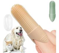 Dog Toothbrush, 2 Pack Dog Tooth Brush, 360° Cleaning Finger Toothbrush for Dogs, Food Grade Silicone Dog Finger Toothbrush Fits Most Fingers, Toothbrush for Dogs & Cats Dental Care
