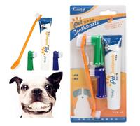 dog Toothbrush and Toothpaste Kit for Pet Dog Puppy Oral Hygiene Care Dental Plaque Tartar Remover Improve Gums Freshen Breath