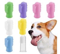Dog Toothbrush Finger, 8pcs Silicone Dog Finger Toothbrush UK, Finger Tooth Brush Dogs, Pets Teeth Cleaning Kit for Cats & Small Pets Dental Care