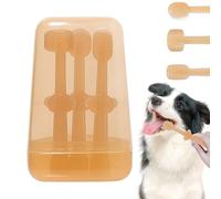 Dog Toothbrush Kit,Flexible Silicone Tongue Cleaner Pet Tooth Brushing - Pet Care Supplies with Fine Bristles for Tooth Stain Removal, 3 piece set, Refer to description, Unisex