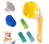 Dog Toothbrush - Pet Bath Brush | Silicone Massage Pet Stuff for Puppy Grooming Cleaning Washing Showerhead Spa and Home