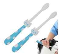 Dog Toothbrush Set, Cat Toothbrush Kit - 2x Toothbrush with Bristles,Tooth Brushing Kit, Tongue Brush for Puppy Health, Supplies