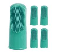 Dog Toothbrush - Silicone Finger Cleaning Set, Five Piece Hygiene Tool, Gentle Care for Pets | Finger Brush with Bristles