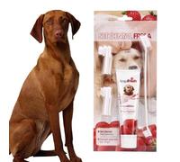 Dog Toothpaste and Brush - Edible Cleaner, Natural Toothbrush Set, Plant-Based Pet Care for Breath, Brush Head, Easy Teeth Dirt Removal Gum Practice