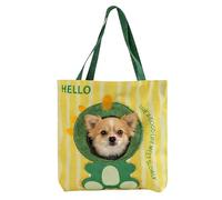 Dog Tote Bag Carrier - Large Capacity Portable Canvas,Traveling Purse for Puppy | for Small Medium Kitten Camping Walking Outing Shopping