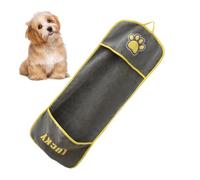 Dog Towel, Absorbent Dog Towel with Handle Pockets, Accessories for Cleaning, Massage, Care, Bathing, Shower and Bathroom, For Daily Care and Hygiene of Cats and Puppies